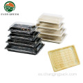 Caja de sushi de bandeja de comida desechable de plástico ecológico